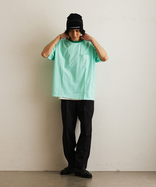 417 EDIFICE(フォーワンセブンエディフィス)の「ピグメント リンガーBIG T(Tシャツ/カットソー・メンズ・ブラック/パープル/ブルー/グリーン/レッド・MEDIUM/LARGE)」の13枚目の写真