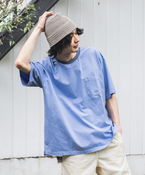 417 EDIFICE(フォーワンセブンエディフィス)の「ピグメント リンガーBIG T(Tシャツ/カットソー・メンズ・ブラック/パープル/ブルー/グリーン/レッド・MEDIUM/LARGE)」の8枚目の写真