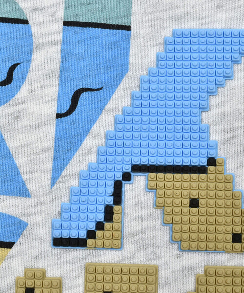 WASK（ワスク）の「袖折り返しブロックプリント天竺Tシャツ(100~160cm)（Tシャツ/カットソー・キッズ・ブルー/グレー・130cm/140cm/150cm/110cm/120cm/160cm/100cm）」の4枚目の写真