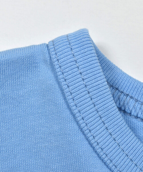 WASK（ワスク）の「袖折り返しブロックプリント天竺Tシャツ(100~160cm)（Tシャツ/カットソー・キッズ・ブルー/グレー・130cm/140cm/150cm/110cm/120cm/160cm/100cm）」の13枚目の写真