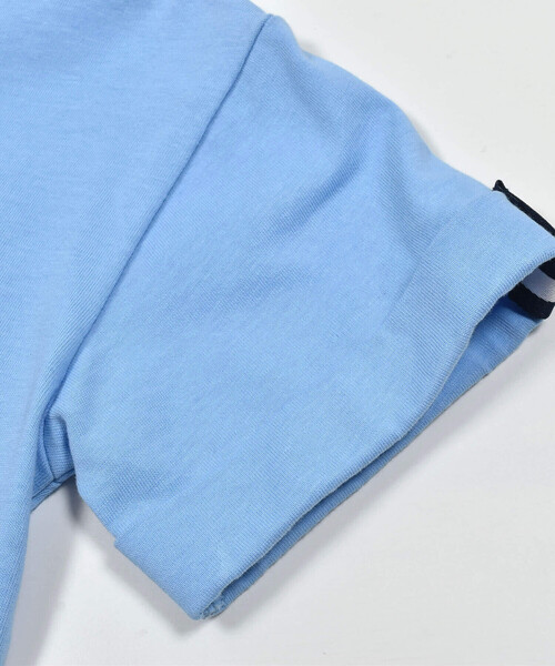 WASK（ワスク）の「袖折り返しブロックプリント天竺Tシャツ(100~160cm)（Tシャツ/カットソー・キッズ・ブルー/グレー・130cm/140cm/150cm/110cm/120cm/160cm/100cm）」の16枚目の写真