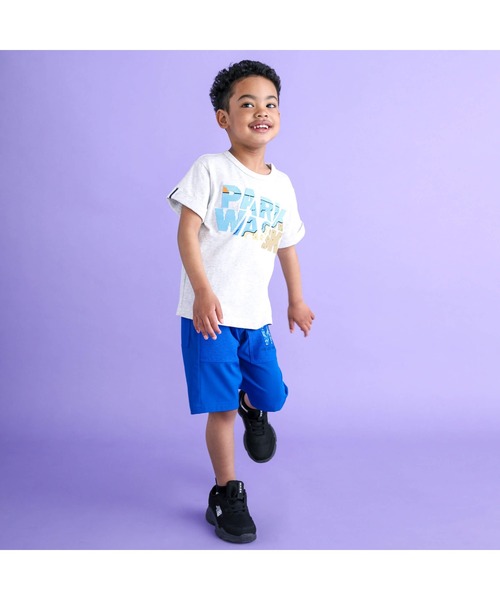 WASK（ワスク）の「袖折り返しブロックプリント天竺Tシャツ(100~160cm)（Tシャツ/カットソー・キッズ・ブルー/グレー・130cm/140cm/150cm/110cm/120cm/160cm/100cm）」の21枚目の写真