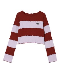 X-girl | STRIPED CROPPED TOP(Tシャツ/カットソー)