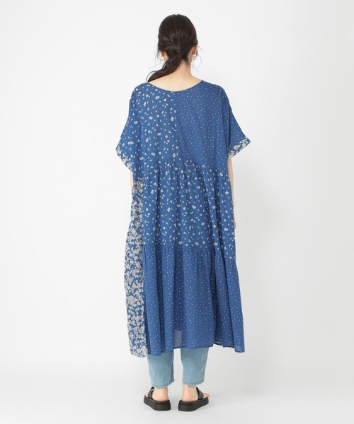 セール】パッチワークプリントワンピース[プチ・プラスサイズあり