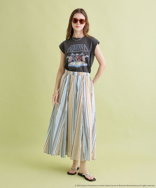 GOOD ROCK SPEED（グッドロックスピード）の「【GOOD ROCK SPEED】バンドロゴノースリーブTシャツ（Tシャツ/カットソー・レディース・チャコール/ネイビー・FREE）」の3枚目の写真