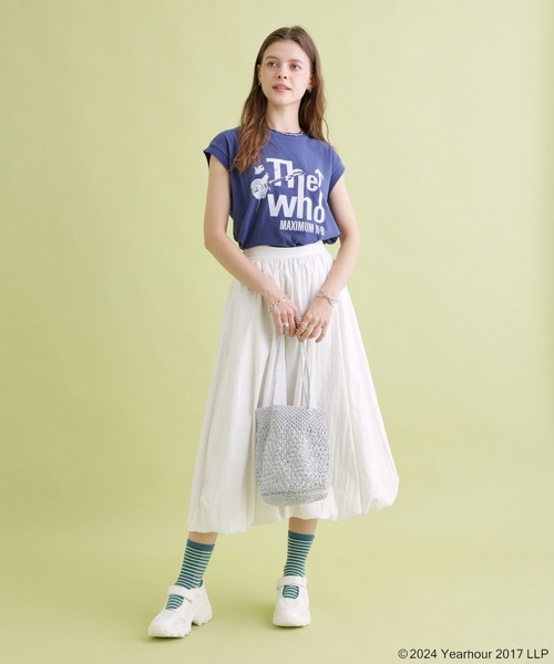 GOOD ROCK SPEED（グッドロックスピード）の「【GOOD ROCK SPEED】バンドロゴノースリーブTシャツ（Tシャツ/カットソー・レディース・チャコール/ネイビー・FREE）」の9枚目の写真