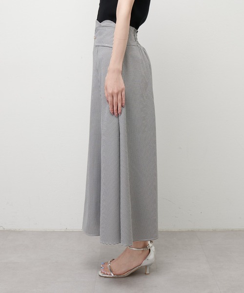natural couture（ナチュラルクチュール）の「ビット付スカラップフレアスカート（スカート・レディース・アイボリー/グレー/その他1/ダークブラウン・FREE）」の11枚目の写真
