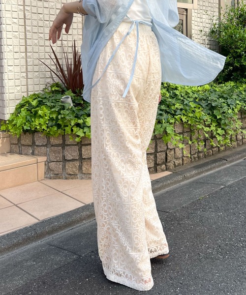 Futier land(フューティアランド)の「レースルーズパンツ(その他パンツ・レディース・ブラック/アイボリー・FREE)」の7枚目の写真