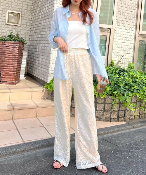 Futier land(フューティアランド)の「レースルーズパンツ(その他パンツ・レディース・ブラック/アイボリー・FREE)」の11枚目の写真