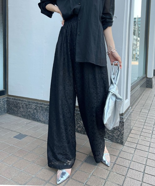 Futier land(フューティアランド)の「レースルーズパンツ(その他パンツ・レディース・ブラック/アイボリー・FREE)」の15枚目の写真