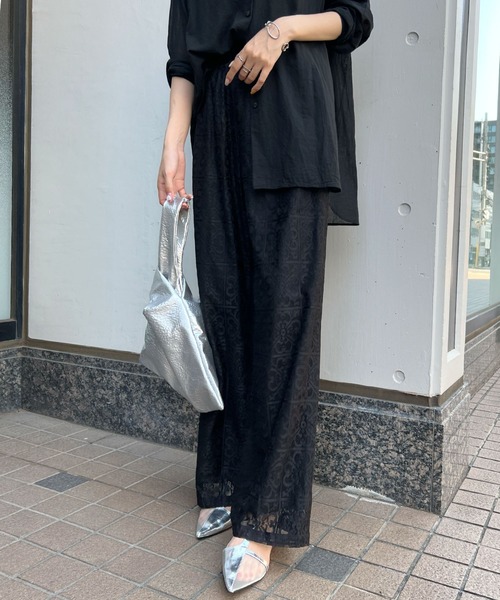 Futier land(フューティアランド)の「レースルーズパンツ(その他パンツ・レディース・ブラック/アイボリー・FREE)」の17枚目の写真