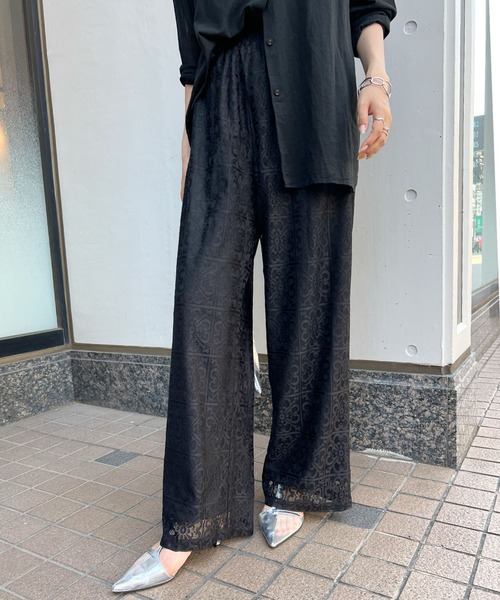 Futier land(フューティアランド)の「レースルーズパンツ(その他パンツ・レディース・ブラック/アイボリー・FREE)」の18枚目の写真