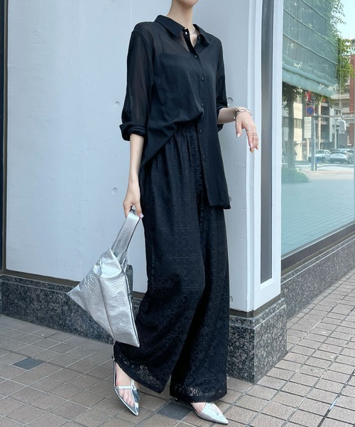 Futier land(フューティアランド)の「レースルーズパンツ(その他パンツ・レディース・ブラック/アイボリー・FREE)」の21枚目の写真