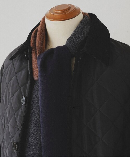 BEAMS（ビームス）の「パネルチェック マフラー（マフラー・メンズ・チャコールグレー/ブラック/ネイビー・ONE SIZE）」の5枚目の写真