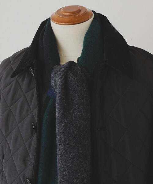 BEAMS（ビームス）の「パネルチェック マフラー（マフラー・メンズ・チャコールグレー/ブラック/ネイビー・ONE SIZE）」の9枚目の写真