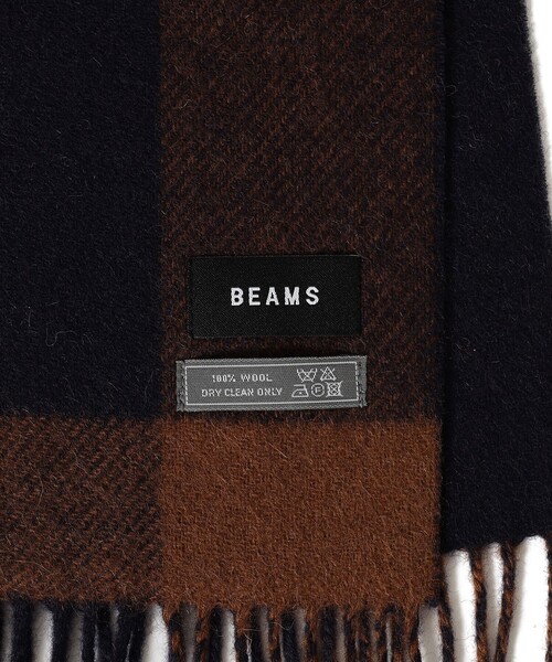 BEAMS（ビームス）の「パネルチェック マフラー（マフラー・メンズ・チャコールグレー/ブラック/ネイビー・ONE SIZE）」の11枚目の写真