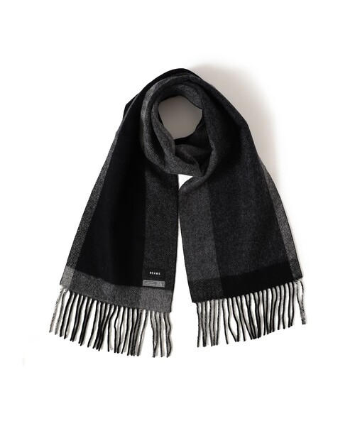 BEAMS（ビームス）の「パネルチェック マフラー（マフラー・メンズ・チャコールグレー/ブラック/ネイビー・ONE SIZE）」の12枚目の写真