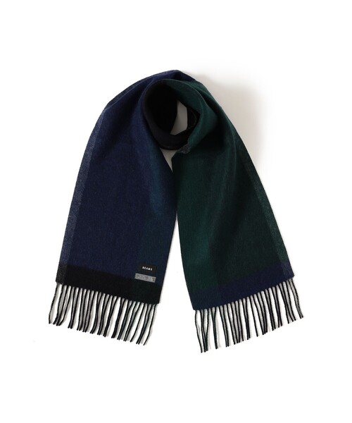 BEAMS（ビームス）の「パネルチェック マフラー（マフラー・メンズ・チャコールグレー/ブラック/ネイビー・ONE SIZE）」の14枚目の写真