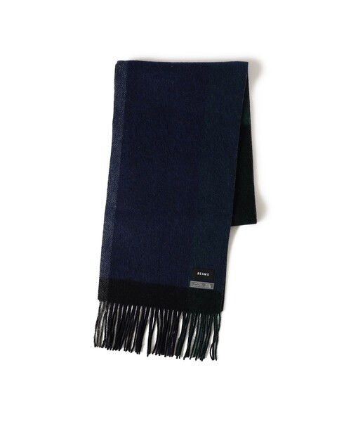 BEAMS（ビームス）の「パネルチェック マフラー（マフラー・メンズ・チャコールグレー/ブラック/ネイビー・ONE SIZE）」の16枚目の写真