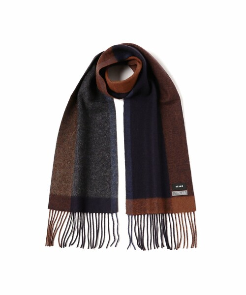 BEAMS（ビームス）の「パネルチェック マフラー（マフラー・メンズ・チャコールグレー/ブラック/ネイビー・ONE SIZE）」の21枚目の写真