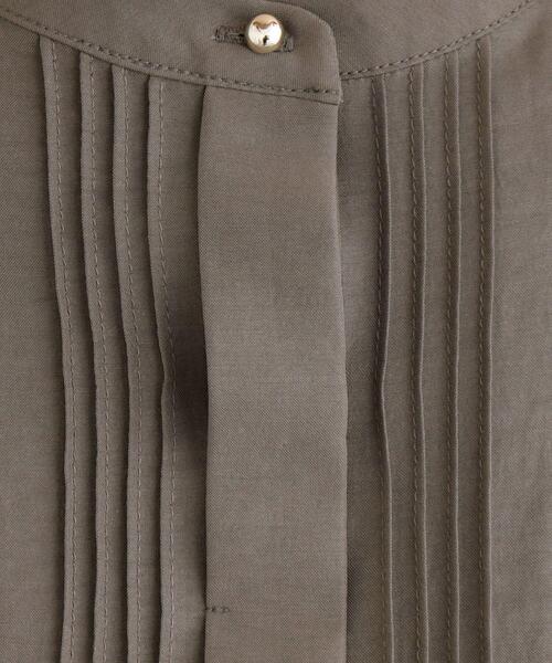 grove（グローブ）の「◆ピンタックフレアスリーブ（シャツ/ブラウス・レディース・オレンジ/ブルー/カーキ/オフホワイト/ブラック・02/03/01/04/05）」の6枚目の写真