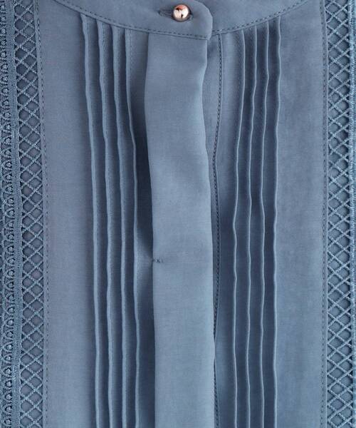 grove（グローブ）の「◆ピンタックフレアスリーブ（シャツ/ブラウス・レディース・オレンジ/ブルー/カーキ/オフホワイト/ブラック・02/03/01/04/05）」の21枚目の写真