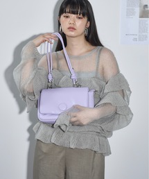 ビッグボタンロープストラップパフバッグ
