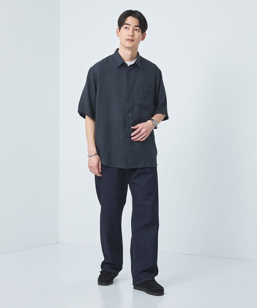 green label relaxing（グリーンレーベルリラクシング）の「TA ツイル ジャストルーズ シャツ（シャツ/ブラウス・メンズ・ダークグリーン/ベージュ/ネイビー・M/L/S/XL）」の6枚目の写真