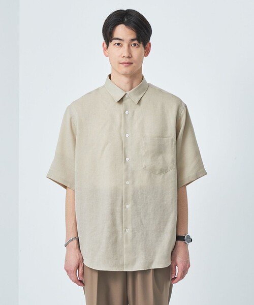 green label relaxing（グリーンレーベルリラクシング）の「TA ツイル ジャストルーズ シャツ（シャツ/ブラウス・メンズ・ダークグリーン/ベージュ/ネイビー・M/L/S/XL）」の7枚目の写真