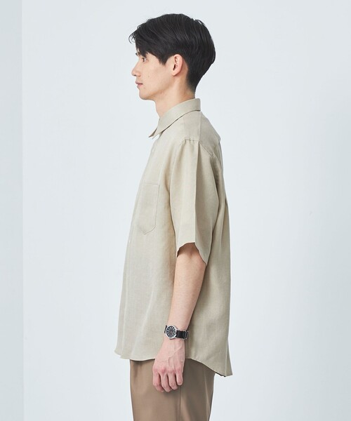 green label relaxing（グリーンレーベルリラクシング）の「TA ツイル ジャストルーズ シャツ（シャツ/ブラウス・メンズ・ダークグリーン/ベージュ/ネイビー・M/L/S/XL）」の8枚目の写真
