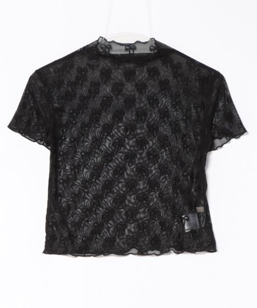 frunco(フランコ)の「リボンメッシュ半袖トップス(Tシャツ/カットソー・レディース・ホワイト/ブラック・FREE)」の17枚目の写真