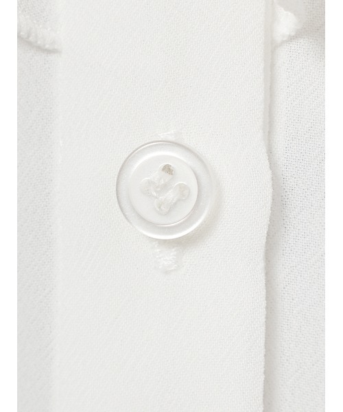 美品 24AW Mila Owen ミラオーウェン ベロアリボン付きラッフルブラウス 長袖 シアーシャツ 09WFB244052 0 ネイビー レディース 古着 中古 Mila Owen（ミラオーウェン）の「ベロアリボン付きラッフル
