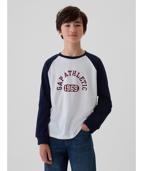 セール】GAP ATHLETICロゴ ラグランTシャツ (キッズ)（Tシャツ