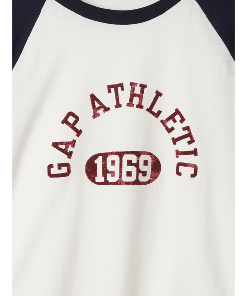 AGEロゴラグランTシャツ セール】GAP ATHLETICロゴ ラグランTシャツ (キッズ)（Tシャツ