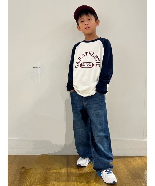 セール】GAP ATHLETICロゴ ラグランTシャツ (キッズ)（Tシャツ