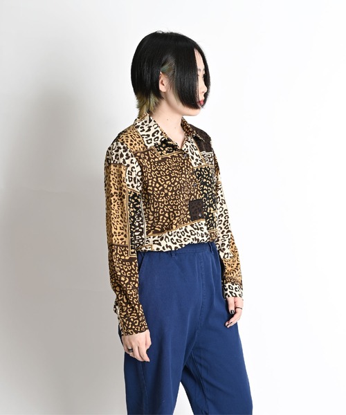 ヒョウ柄 長袖総柄シャツ アニマル（シャツ/ブラウス）｜MARAI