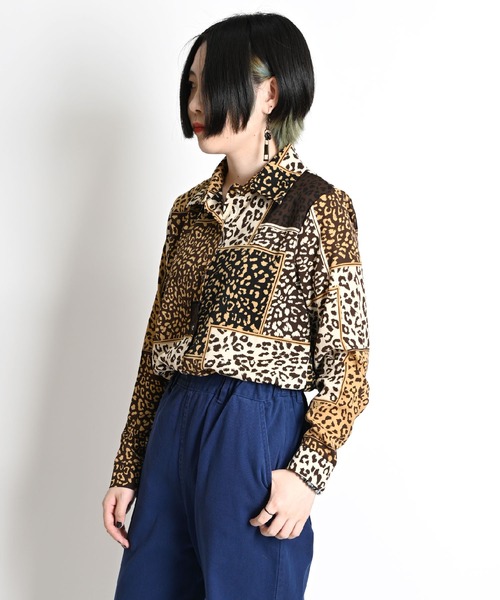 エリーザ様用　　sacai ヒョウ柄プリーツブラウス エリーザ様用 sacai ヒョウ柄プリーツブラウス sacai] Archive Print