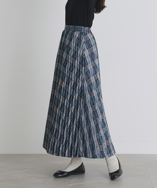 somari imagination(ソマリ イマジネーション)の「『チェック柄プリーツスカート』(スカート・レディース・ボルドー/ブルー・1/2)」の5枚目の写真