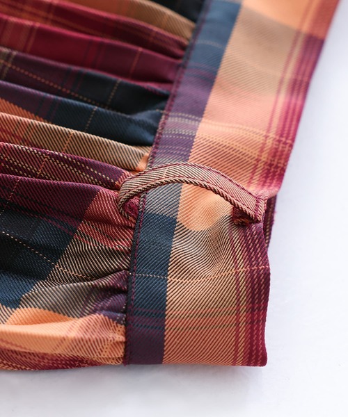 somari imagination(ソマリ イマジネーション)の「『チェック柄プリーツスカート』(スカート・レディース・ボルドー/ブルー・1/2)」の20枚目の写真