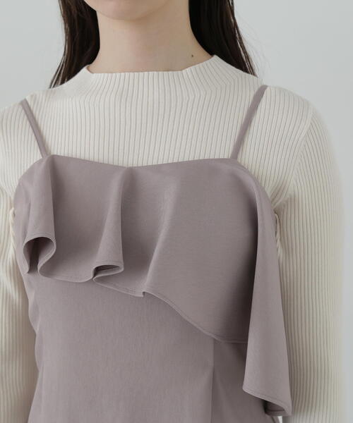 NATURAL BEAUTY BASIC（ナチュラルビューティーベーシック）の「◇ラッフル SETUP キャミソール（キャミソール・レディース・ブラック/グレー・FREE）」の22枚目の写真