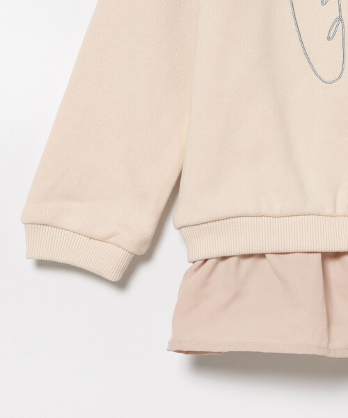 BEAMS mini（ビームスミニ）の「ネコ刺繍 レイヤード プルオーバー 2024FW（90～150cm）（スウェット・キッズ・ホワイト系その他5/ミント・90/110/120/130/140/150/100）」の8枚目の写真