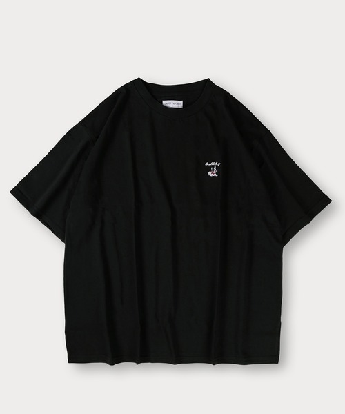 SlashDate(スラッシュデイト)の「イヌネコプリント 半袖Tシャツ アニマルプリント オーバーサイズ バックプリント(Tシャツ/カットソー・メンズ・ブラック/アッシュグレー/ブラック系その他/ホワイト/ホワイト系その他/ライトグレー・M/L)」の7枚目の写真