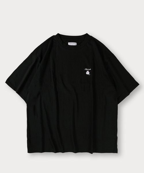 SlashDate(スラッシュデイト)の「イヌネコプリント 半袖Tシャツ アニマルプリント オーバーサイズ バックプリント(Tシャツ/カットソー・メンズ・ブラック/アッシュグレー/ブラック系その他/ホワイト/ホワイト系その他/ライトグレー・M/L)」の13枚目の写真