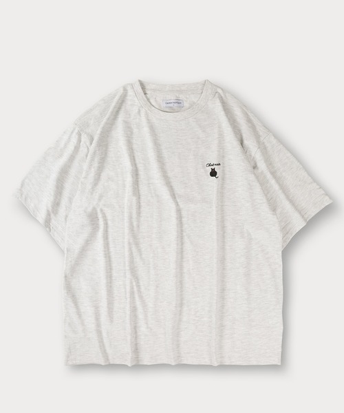 SlashDate(スラッシュデイト)の「イヌネコプリント 半袖Tシャツ アニマルプリント オーバーサイズ バックプリント(Tシャツ/カットソー・メンズ・ブラック/アッシュグレー/ブラック系その他/ホワイト/ホワイト系その他/ライトグレー・M/L)」の15枚目の写真