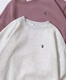U.S. POLO ASSN.（ユーエスポロアッスン）の「U.S. POLO ASSN./ユーエスポロアッスン オーバーサイズ 裏起毛 ロゴ ワンポイント刺繍 スウェット トレーナー/レディース（スウェット）」