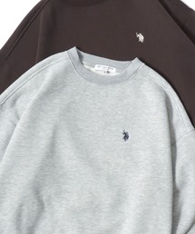 U.S. POLO ASSN./ユーエスポロアッスン オーバーサイズ 裏起毛 ロゴ ワンポイント刺繍 スウェット トレーナー/レディース