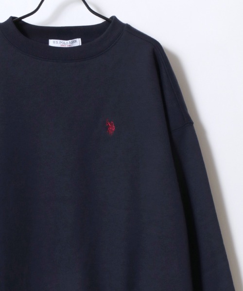 U.S. POLO ASSN.(ユーエスポロアッスン)の「U.S. POLO ASSN./ユーエスポロアッスン オーバーサイズ 裏起毛 ロゴ ワンポイント刺繍 スウェット トレーナー/レディース(スウェット・レディース・ベージュ/ブラック/オートミール/グリーン/ピンク/ネイビー/グレー/ブラウン・L/M)」の17枚目の写真
