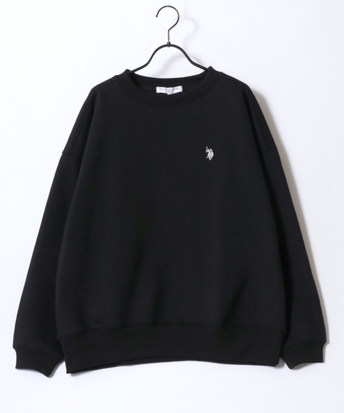 U.S. POLO ASSN.(ユーエスポロアッスン)の「U.S. POLO ASSN./ユーエスポロアッスン オーバーサイズ 裏起毛 ロゴ ワンポイント刺繍 スウェット トレーナー/レディース(スウェット・レディース・ベージュ/ブラック/オートミール/グリーン/ピンク/ネイビー/グレー/ブラウン・L/M)」の16枚目の写真