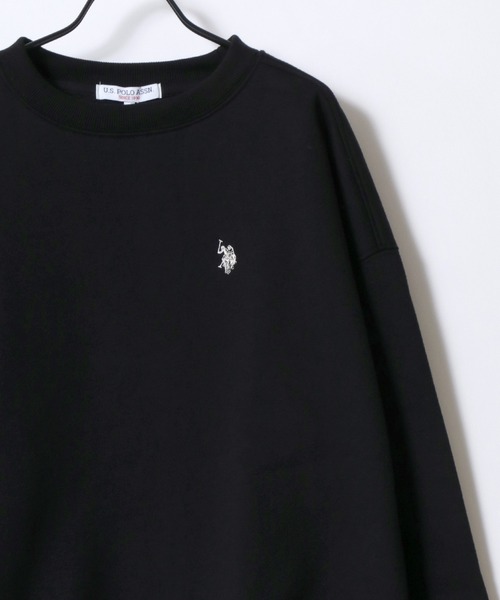 U.S. POLO ASSN.(ユーエスポロアッスン)の「U.S. POLO ASSN./ユーエスポロアッスン オーバーサイズ 裏起毛 ロゴ ワンポイント刺繍 スウェット トレーナー/レディース(スウェット・レディース・ベージュ/ブラック/オートミール/グリーン/ピンク/ネイビー/グレー/ブラウン・L/M)」の22枚目の写真