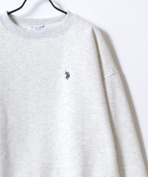U.S. POLO ASSN.(ユーエスポロアッスン)の「U.S. POLO ASSN./ユーエスポロアッスン オーバーサイズ 裏起毛 ロゴ ワンポイント刺繍 スウェット トレーナー/レディース(スウェット・レディース・ベージュ/ブラック/オートミール/グリーン/ピンク/ネイビー/グレー/ブラウン・L/M)」の20枚目の写真